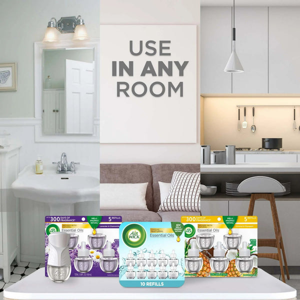 Plug-in Scented Oil Refill, Lush Honeysuckle & Raspberry, Air Freshener, 2 Refills - 1 pack - plus 3 My Outlet Mall Resealable Storage Pouches