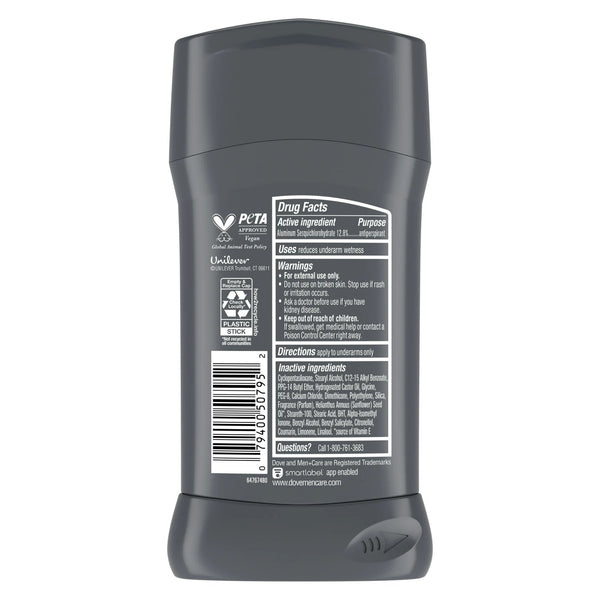 Men+Care Antiperspirant Deodorant Stick for Men Midnight Classico - 1 pack - 2.7 oz per pack - plus 3 My Outlet Mall Resealable Storage Pouches