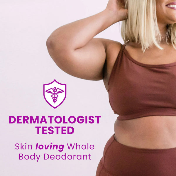 Whole Body Women’s Deodorant Smooth Solid Stick Aluminum Free, Peony Rose - 3 packs - 2.6 oz per pack - plus 3 My Outlet Mall Resealable Storage Pouches