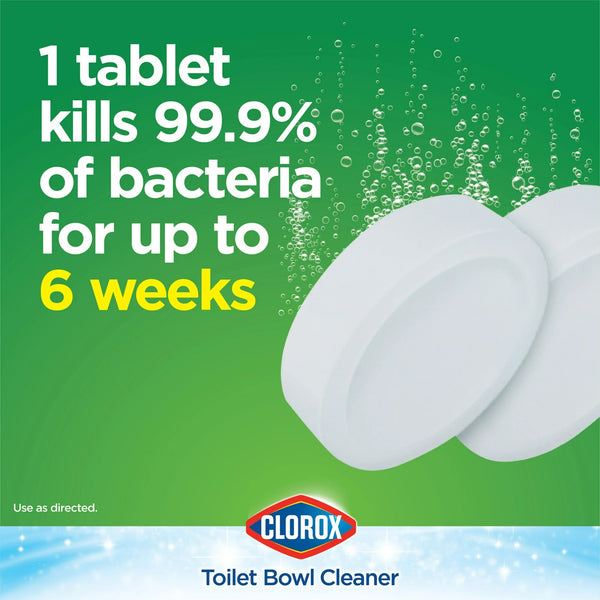 Bleach Automatic Toilet Bowl Cleaner Tablets - 1 pack -  4 count per pack - plus 3 My Outlet Mall Resealable Storage Pouches