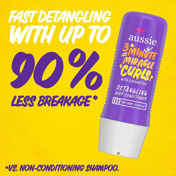 3 Minute Miracle Curls Detangling Deep Conditioner - 1 pack - 8Fl oz per pack - plus 3 My Outlet Mall Resealable Storage Pouches