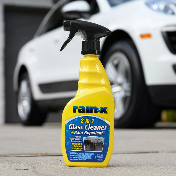 Glass Cleaner + Rain Repellent - 2 packs - 23 oz per pack - plus 3 My Outlet Mall Resealable Storage Pouches