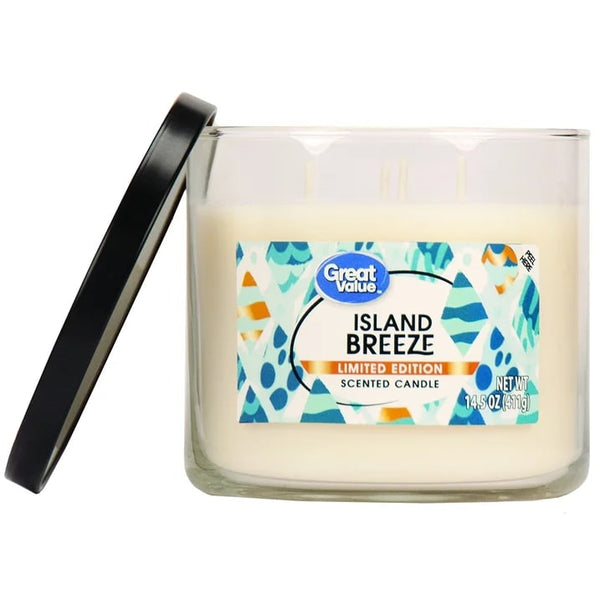 Limited Edition Island Breeze Candle - 1 pack - 14 oz per pack - plus 3 My Outlet Mall Resealable Storage Pouches