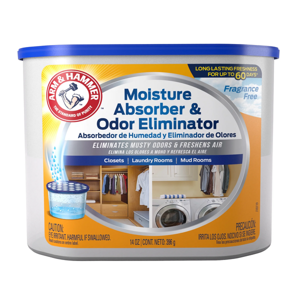 Fragrance Free Disposable Moisture Absorber -  2 packs - 14 oz per pack plus 3 My Outlet Mall Resealable Storage Pouches