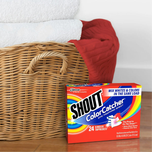 Color Catcher, Laundry Dye-Trapping Sheets -  2 Packs- 24 Sheets per pack plus 3 My Outlet Mall Resealable Storage Pouches