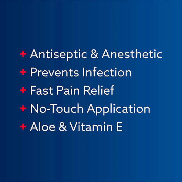 Pain Relief Spray for Minor Cuts, Burns and Bug Bites - 2 packs - 2.75 oz per pack - plus 3 My Outlet Mall Resealable Storage Pouches