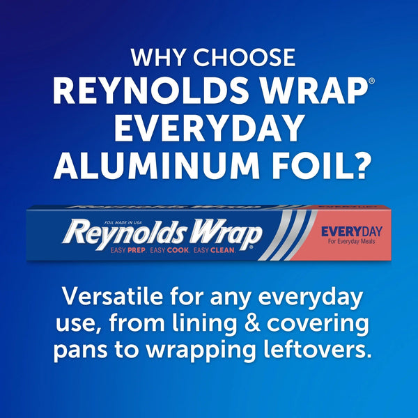 Everyday Strength Aluminum Foil  - 1 pack -  25 square feet per pack - plus 3 My Outlet Mall Resealable Storage Pouches