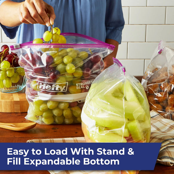 Slider Kitchen Storage Bags, Gallon Size - 1 pack -  60 Count per pack - plus 3 My Outlet Mall Resealable Storage Pouches