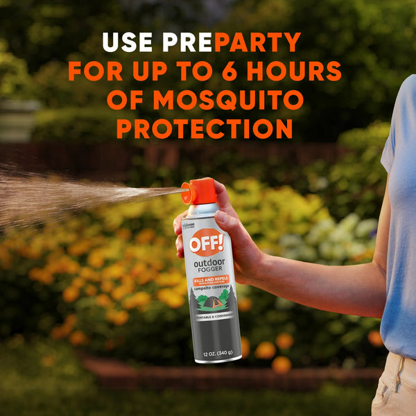 Outdoor Mosquito Fogger, Campsite Insecticide with up to 6 Hours of Protection - 3 packs - 12 oz per pack - plus 3 My Outlet Mall Resealable Storage Pouches