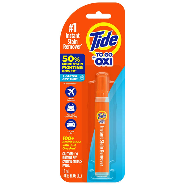 To Go Instant Laundry Stain Remover Pen and Spot Cleaner, Travel and Pocket Size Stain Stick - 1 pack - 0.33 fl oz per pack - plus 3 My Outlet Mall Resealable Storage Pouches