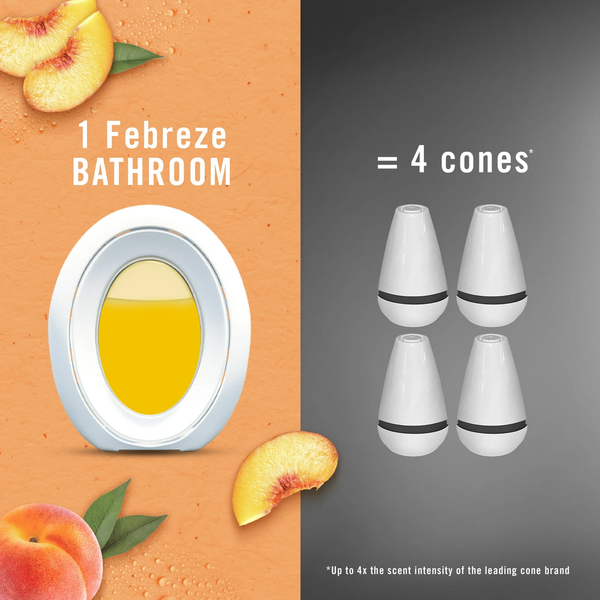 Bathroom Air Freshener, Small Spaces Odor-Fighting Georgia Peach Orchard -  2 packs - 2 count per pack plus 3 My Outlet Mall Resealable Storage Pouches