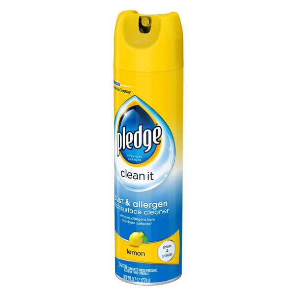 Dust & Allergen Multisurface Cleaner, Lemon - 3 packs - 9.7 oz - per pack - plus 3 My Outlet Mall Resealable Storage Pouches