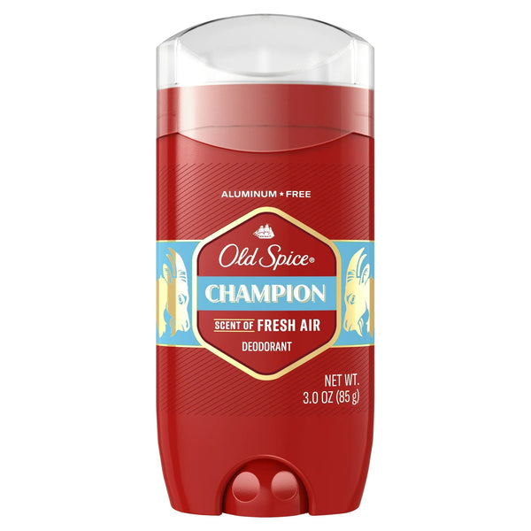 Aluminum Free, Men's Deodorant Invisible Solid Stick, Champion Scent - 1 pack - 3 oz per pack - plus 3 My Outlet Mall Resealable Storage Pouches
