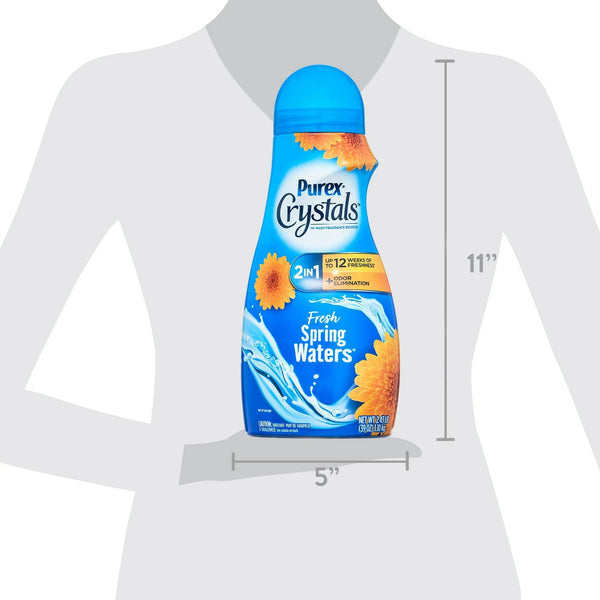 Crystals In-Wash Fragrance and Scent Booster, Fresh Spring Waters - 1 pack - 39 oz per pack - plus 3 My Outlet Mall Resealable Storage Pouches