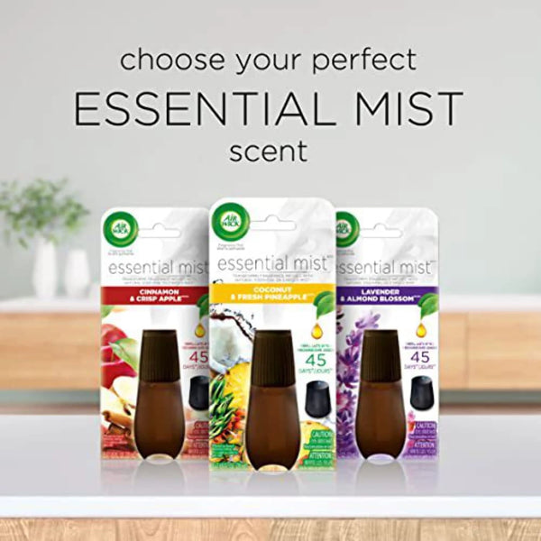 Essential Mist Refill, Linen & Petals, Air Freshener, Essential Oils 3 count - 3 packs - plus 3 My Outlet Mall Resealable Storage Pouches