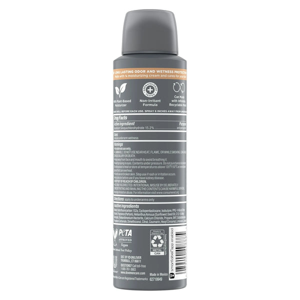 Men+Care Dry Spray Antiperspirant Deodorant for Men Cedarwood + Tonka - 1 pack - 3.8 oz per pack - plus 3 My Outlet Mall Resealable Storage Pouches