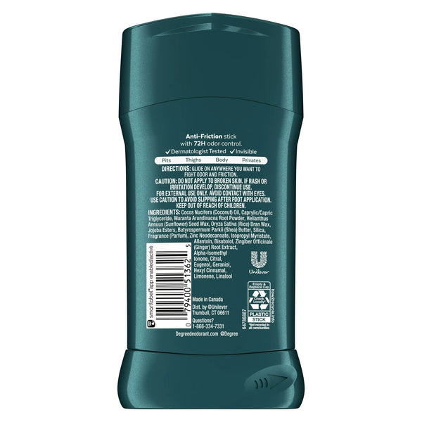 Men Whole Body Deodorant Stick for Men Ocean Rush Scent Aluminum Free - 3 packs - 3 oz per pack - plus 3 My Outlet Mall Resealable Storage Pouches
