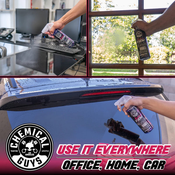 HydroView Ceramic Glass Cleaner, Water Repellent & Protective Coating (Works on Glass, Windows, Mirrors, Navigation Screens & More) - 2 packs - 16FL oz per pack - plus 3 My Outlet Mall Resealable Storage Pouches