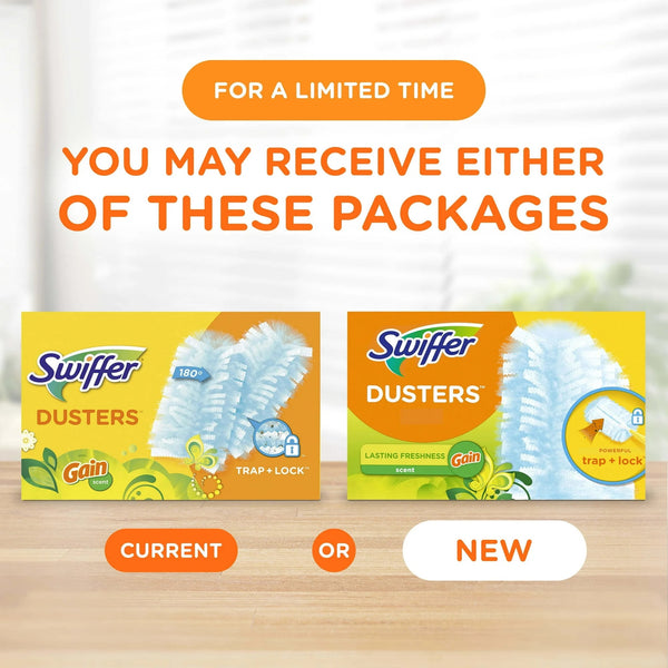 Dusters Refill for Cleaning, Feather & Microfiber Duster Alternative, Gain - 2 packs - 10 count per pack plus 3 My Outlet Mall Resealable Storage Pouches