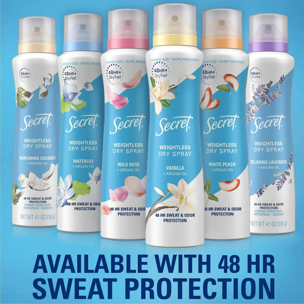 Aluminum Free Dry Spray Women's Deodorant, Midnight Jasmine - 1 pack - 4.1 oz per pack - plus 3 My Outlet Mall Resealable Storage Pouches