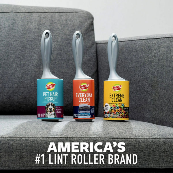Everyday Clean Lint Roller 100 Sheets - 3 packs - plus 3 My Outlet Mall Resealable Storage Pouches
