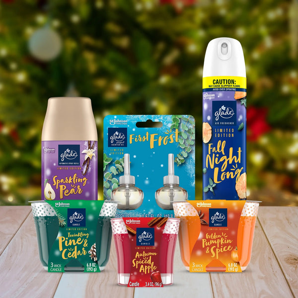Plug-ins Scented Oil, Air Freshener, First Frost - 1 pack - plus 3 My Outlet Mall Resealable Storage Pouches