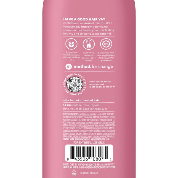 Volumizing Shampoo, Pure Peace - 1 pack - 14Fl oz per pack - plus 3 My Outlet Mall Resealable Storage Pouches