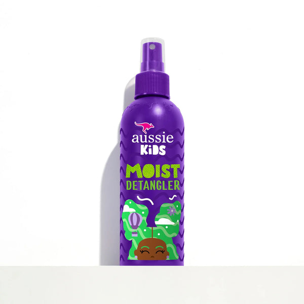 Kids Moist Detangler Spray for Kids, All Hair Types - 2 packs - 8Fl oz per pack - plus 3 My Outlet Mall Resealable Storage Pouches