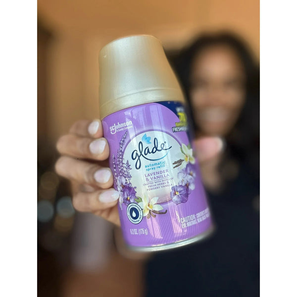 Automatic Spray Refills, Air Freshener, Infused with Essential Oils, Lavender & Vanilla - 2 packs - 2 count per pack - plus 3 My Outlet Mall Resealable Storage Pouches