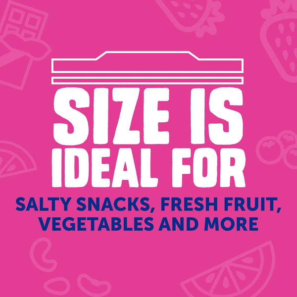 Snack Bags with Easy Guide Texture, Grip 'n Seal Technology - 1 pack - 100 Count per pack - plus 3 My Outlet Mall Resealable Storage Pouches