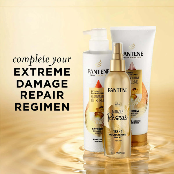 Miracle Rescue 10 in 1 Multitasking Leave-in Conditioner Spray - 1 pack - 5.7 oz per pack - plus 3 My Outlet Mall Resealable Storage Pouches