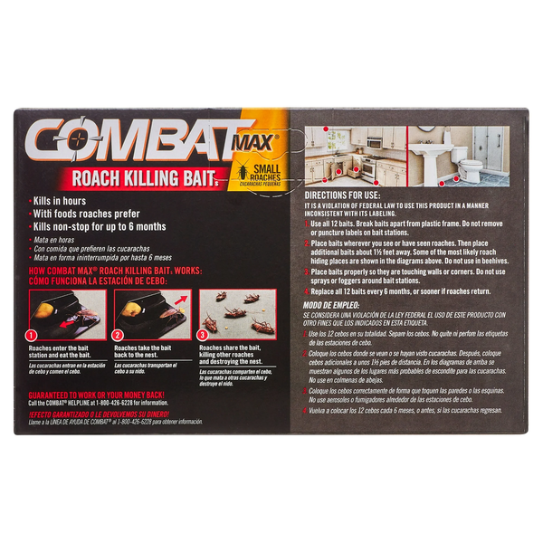 Roach Killing Bait, Small Roach Bait Station -  2 packs - 12 count per pack plus 3 My Outlet Mall Resealable Storage Pouches
