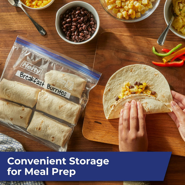 Press to Close Plastic Freezer Bags, Gallon Size - 1 Pack - 40 Count per pack- plus 3 My Outlet Mall Resealable Storage Pouches