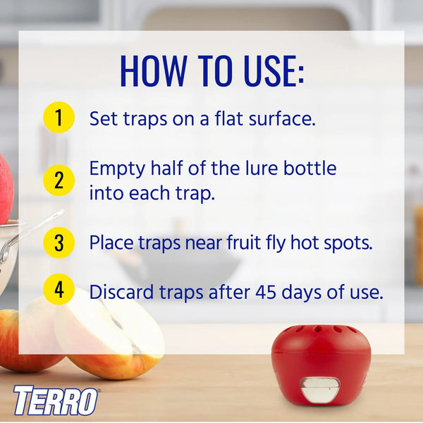 Fruit Fly Traps  - 1 pack - plus 3 My Outlet Mall Resealable Storage Pouches