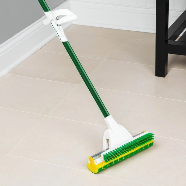 Nitty Gritty Roller Sponge Mop with Scrub Brush - 1 pack - plus 3 My Outlet Mall Resealable Storage Pouches