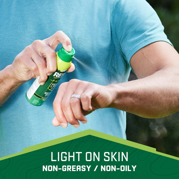 Family Insect Repellent, Deet-Free, Lightweight Aerosol Spray Repels Mosquitoes for 8hr - 3 packs - 4 oz per pack - plus 3 My Outlet Mall Resealable Storage Pouches