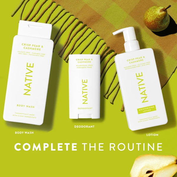 Aluminum Free Deodorant, Crisp Pear & Cashmere - 1 pack - 2.65 oz per pack - plus 3 My Outlet Mall Resealable Storage Pouches