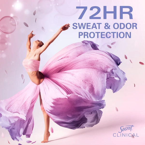 Clinical Invisible Solid Antiperspirant & Deodorant for Women, Couldn't be Lovelier, Notes of Raspberry and Bubbles - 1 pack - 2.6 oz per pack - plus 3 My Outlet Mall Resealable Storage Pouches