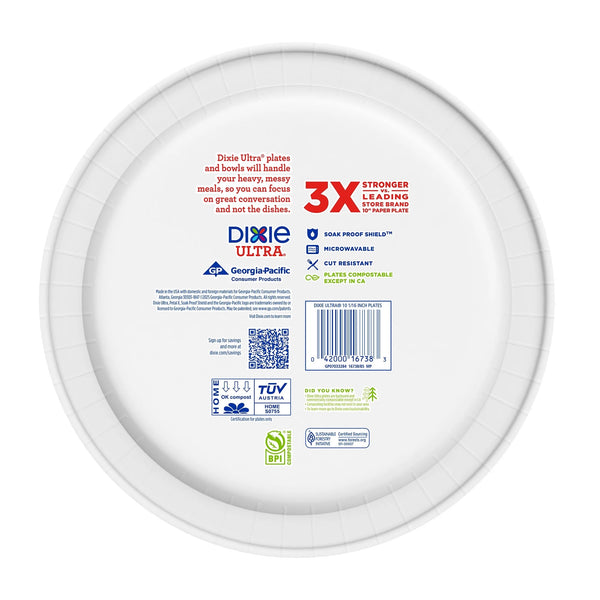 Ultra Summer Design Disposable Paper Plates, 10", Multi-Color - 1 pack - 20 Count per pack - plus 3 My Outlet Mall Resealable Storage Pouches