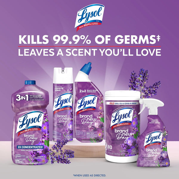 All-Purpose Cleaner, Sanitizing and Disinfecting Spray, Lavender & Cotton Blossom - 2 packs - 32 oz per pack - plus 3 My Outlet Mall Resealable Storage Pouches