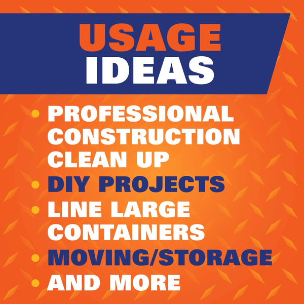 Heavy Duty Contractor Large Trash Bags 45 gallon - 1 pack - 20 Count - plus 3 My Outlet Mall Resealable Storage Pouches