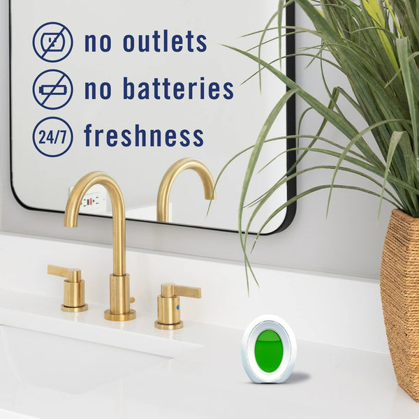 Bathroom Air Freshener, Small Spaces Odor-Fighting, Apple Mango Sunshine, 2 Count - 2 packs - plus 3 My Outlet Mall Resealable Storage Pouches