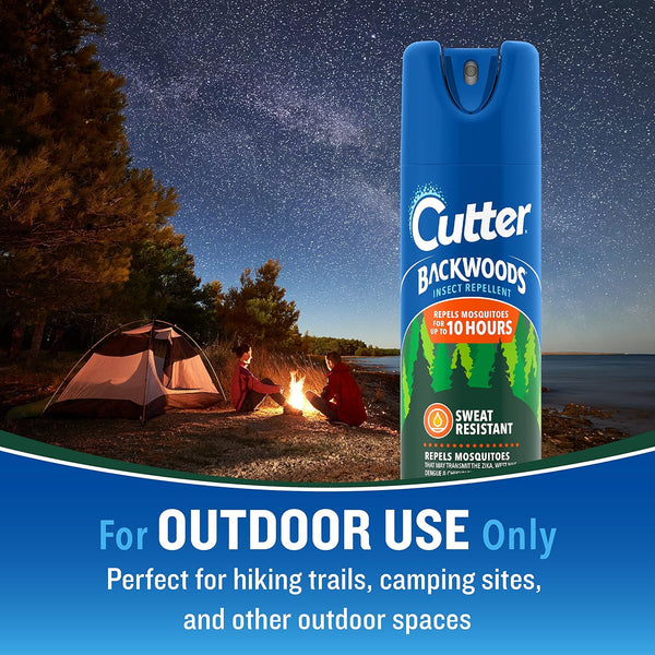 Backwoods Insect Repellent, Mosquito Repellent, 25% Deet, Sweat Resistant, Aerosol - 2 packs - 7.5 oz per pack - plus 3 My Outlet Mall Resealable Storage Pouches