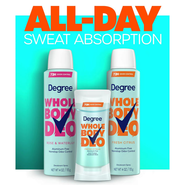 Women Whole Body Deodorant Stick for Women Fresh Citrus Scent Aluminum Free - 1 pack - 2.6 oz per pack - plus 3 My Outlet Mall Resealable Storage Pouches