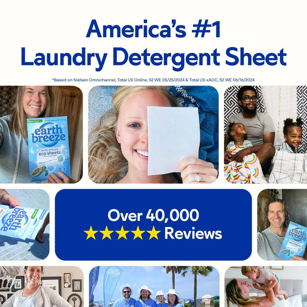Laundry Detergent Sheets, Fragrance-Free Eco Sheets, 64 Loads - 2 packs - 32 count per pack plus 3 My Outlet Mall Resealable Storage Pouches