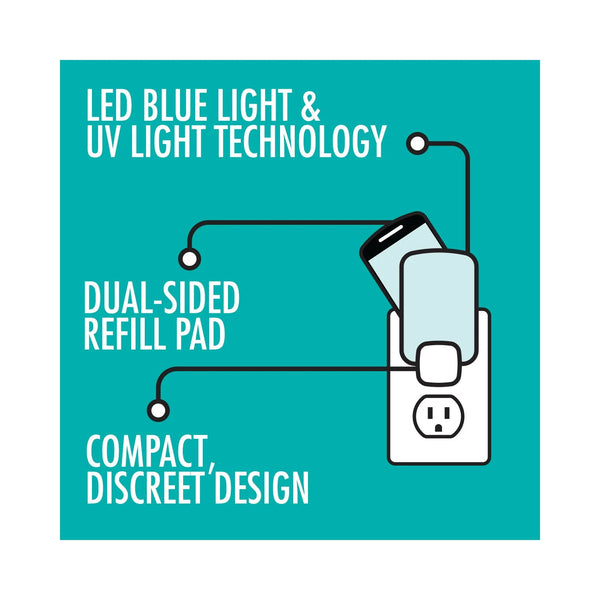 Light Trap, Attracts and Traps Flying Insects, Emits Soft Blue Light, [Includes Starter Kit with 1 Light Trap and 2 Cartridges]- 1 pack - plus 3 My Outlet Mall Resealable Storage Pouches