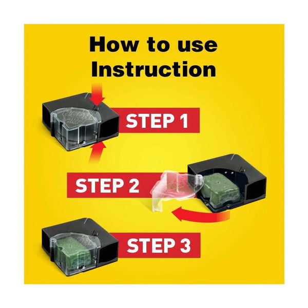 Refillable Corner Fit Mouse Bait Station, 1 Trap and 10 Baits - 1 pack - plus 3 My Outlet Mall Resealable Storage Pouches