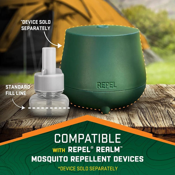 Realm Zone Mosquito Repellent Refill Cartridge, 40 Hour Protection Per Refill - 1 pack - plus 3 My Outlet Mall Resealable Storage Pouches