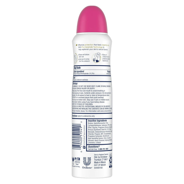 Advanced Care Antiperspirant Deodorant Dry Spray for Women Dragon Fruit & Coconut Cream - 1 pack - 3.8 oz per pack - plus 3 My Outlet Mall Resealable Storage Pouches