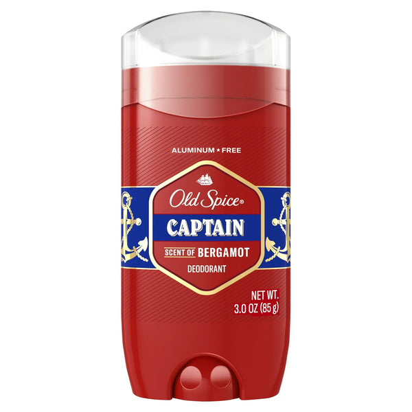 Aluminum Free, Men's Deodorant Invisible Solid Stick, Captain Scent - 3 packs - 3 oz per pack - plus 3 My Outlet Mall Resealable Storage Pouches